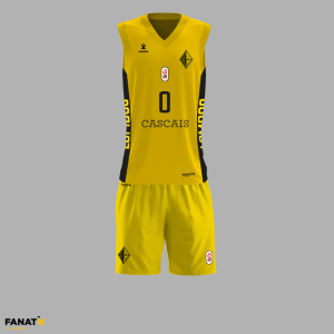 Equipamento de Jogo Amarelo CRC Quinta dos Lombos Basquetebol Liga Betclic